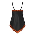 thumbnail image 5 of ibiyuan Women's Plus Size Tankini Swimsuits 2 Piece Bathing Suit Tummy Control Swim Dress Ruffle Swimwear Tropical Floral Womens Two Piece Swimsuit,Orange, 5 of 5