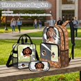 thumbnail image 2 of ZUXONGSY Dachshund Dog Print 17" Clear Backpack for School Girls & Boys – 3Pcs Set with Lunch Box & Pencil Case, Heavy Duty PVC for Preschool, Kindergarten, 2 of 5