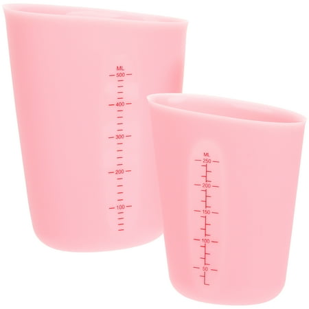 

2Pcs Silicone Measuring Cups Baking Measuring Jugs Kitchen Measuring Tools(250ml 500ml)