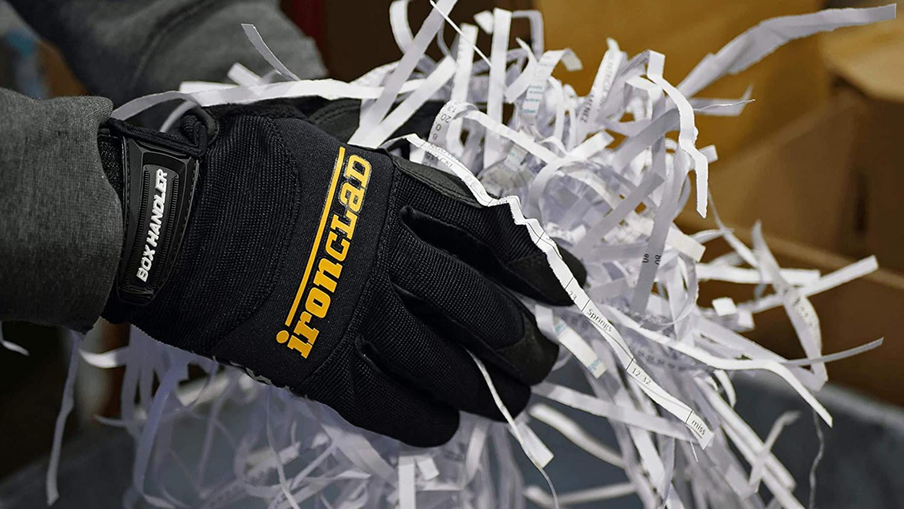 Extreme X-Large Black/Yellow/Grey Ironclad Box Handler Work Gloves BHG 