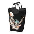thumbnail image 1 of DouZhe 50L Rectangular Laundry Basket, Rock Skeleton Guitar Prints Waterproof Foldable Laundry Hamper with Aluminum Handles, 1 of 6