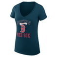 thumbnail image 2 of Women's G-III 4Her by Carl Banks Navy Boston Red Sox Super-Slim Fit Lightweight Team Logo Graphic V-Neck T-Shirt, 2 of 5