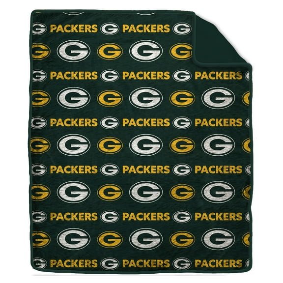 Pegasus Green Bay Packers Tonal Wordmark 60" x 70" Faux Fur Blanket
