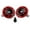 Red, variant on SENSETH 1 Pair Car Horns Super Loud Horns with Delay High Low Tone Horns Motorcycle Horn