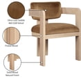 thumbnail image 2 of Meridian Furniture Sacha Saddle Velvet Dining Chair (Set of 2), 2 of 9