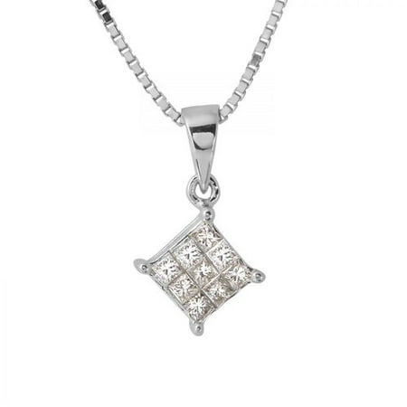 Foreli 0.32 CTW Diamond 14K White Gold Necklace