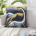 thumbnail image 6 of ZICANCN Decorative Throw Pillow Covers , Ancient Animal Couch Sofa Decorative Knit Pillow Covers for Living Room Farmhouse 18"x18", 6 of 8