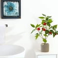 thumbnail image 3 of Flores artificiales en macetas de frutas, adornos artificiales creativos para decoración del hogar, plantas verdes, 3 of 5