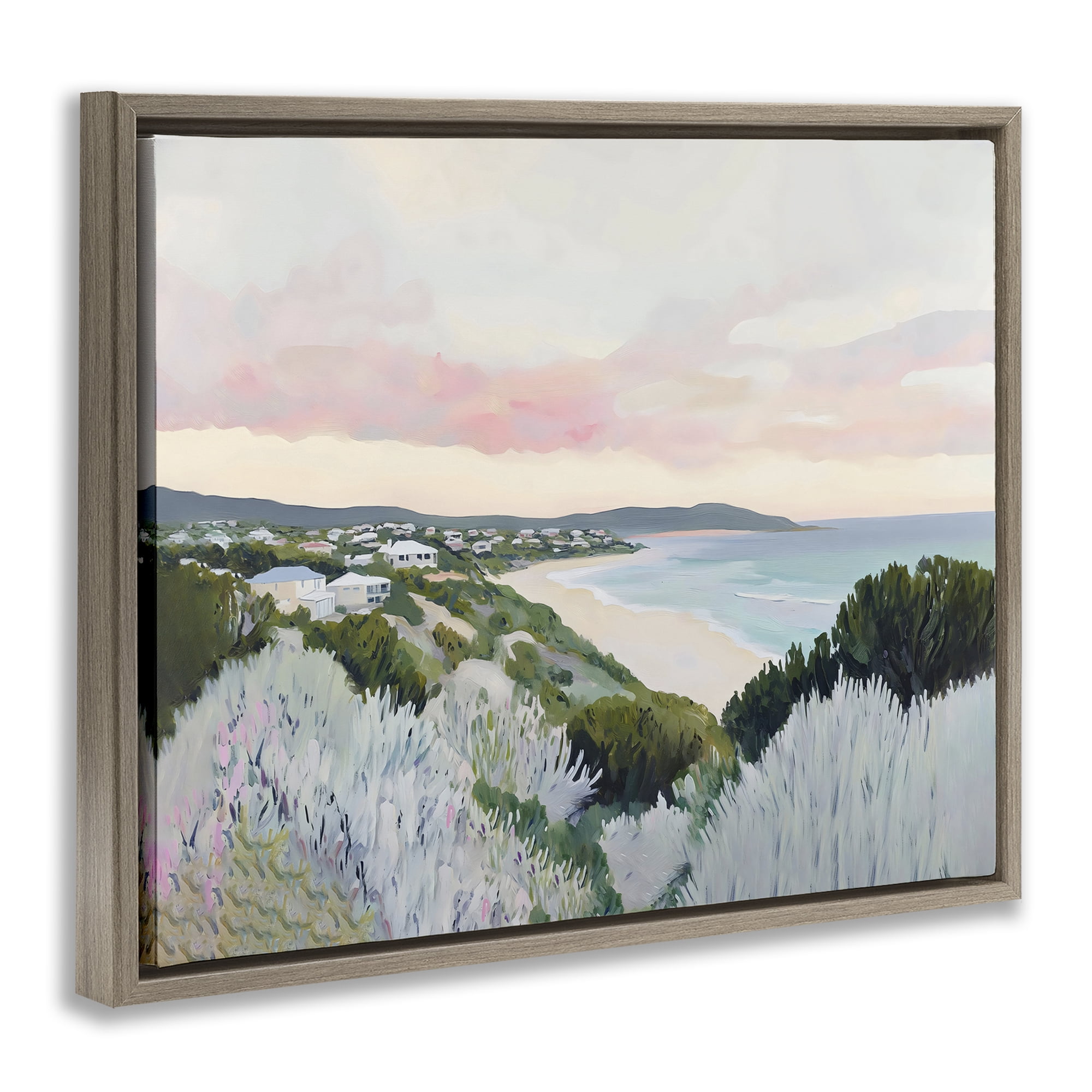 Stupell Industries Cape Cod Evening Light Brown Framed Floater Canvas Wall Art, design by The Prints Vibe