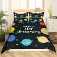 thumbnail image 2 of Solar System Twin Bedding Set Outer Space Duvet Cover,Cute Cartoon Space Planet Print Comforter Cover for Teens Universe Themed Decor Bedding Galaxy Starry Sky Bedspread Cover, 2 of 4