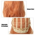 thumbnail image 5 of Unique Bargains Human Hair Wigs for Women 14" Curly Wig with Wig Cap Pinkish-orange, 5 of 8