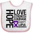 thumbnail image 3 of Inktastic Lupus Hope Love Strength 2 Boys or Girls Baby Bib, 3 of 4
