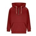 thumbnail image 5 of Inleife Hooded Sweatshirts for Men Solid-Color Pocket Hoodies Drawstring Half-Zipper Top Pullover Sports Jacket Fall Winter Clothing, 5 of 5