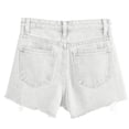 thumbnail image 6 of Wuphunn Women's Denim Shorts Ripped Jeans Womens Jean Shorts Womens Stretchy Beach Shorts for Women Lightweight Jeans Women for Summer Hiking Shorts Women Womens Running Shorts White L, 6 of 7