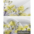 thumbnail image 6 of Yellow Floral Linen Curtain Valance for Bedroom/Bathroom/Kitchen/Office/Living/Dining Room Windows,Country French Style Botanical Herb White Pocket Topper Drapes Decorative Cafe Drapery Panel 60x18, 6 of 6