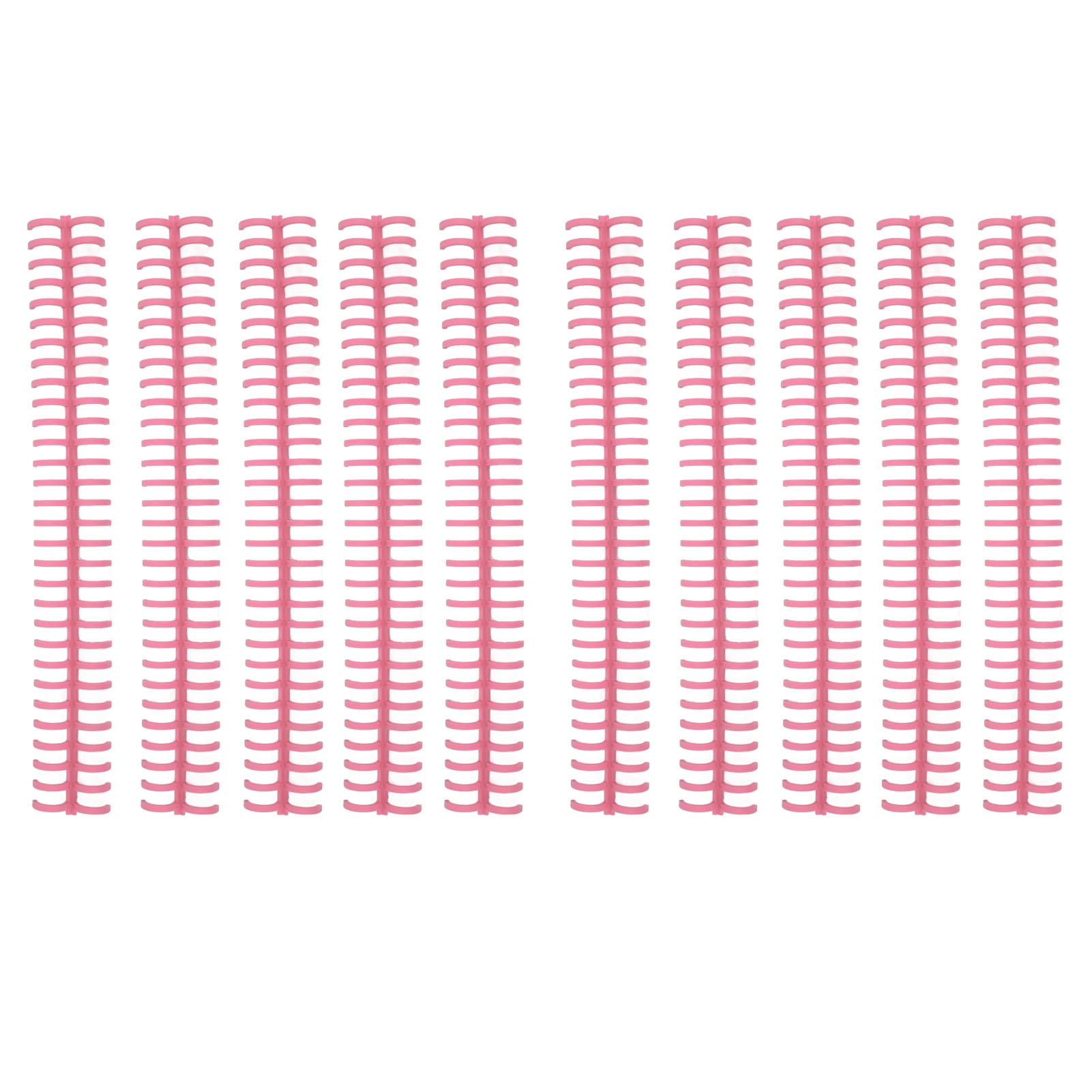 Binding Spines,  Page Turning 30 Holes Binding Coils Aging Resistant 10Pcs Strong Adhesion  For Loose Leaf For Student Pink