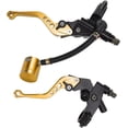 thumbnail image 3 of HUGFEGWE UniversalClutch Brake Lever Aluminium Alloy Motorcycle Replacement (Gold) CJB91-78949, 3 of 8