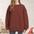 thumbnail image 2 of Dyfzdhu Long Sleeve T-shirt For Women Fashionable Casual Solid Color Pullover Sweatshirt Long Sleeved Sweatshirt Casual Top, 2 of 7