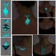 thumbnail image 3 of 1Sheet Fashion Waterproof Blue Luminous Tattoo Sticker Star Feather Tattoo Sticker Body Art Removable Temporary Tattoos, 3 of 4