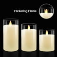 thumbnail image 3 of DUNCHATY 3-Pack Multicolor Flameless LED Candles, Remote Control & Timer, Glass Encased for Holiday Tables, Party, and Dining Decor, 3 of 8