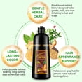 thumbnail image 4 of Dark Brown Hair Dye Shampoo 3 in 1 Hair Color Shampoo for Women Men Natural Ingredients 500ml, 4 of 10