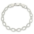 thumbnail image 3 of Sterling Silver Bracelet Chain Styles Link, Other 7 mm 7.5 in 7.5inch Fancy Link, 3 of 4