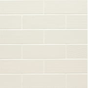 MSI Urbano Crema 3D Mix 4 in. x 12 in. Glossy Glazed Ceramic White Textured Subway Tile (9.9 sq. ft./Case )