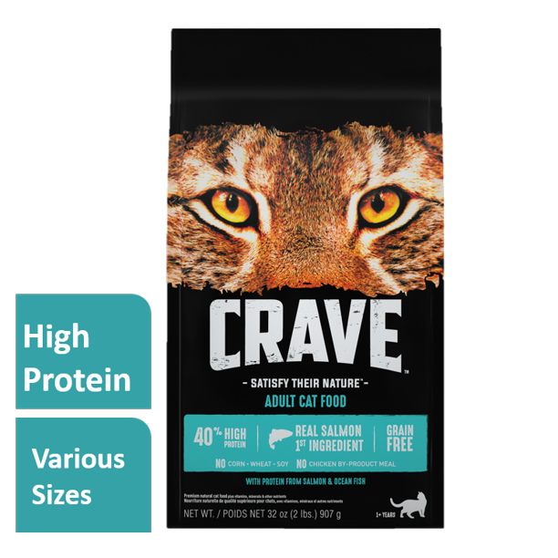Download Crave Grain Free Dry Cat Food With Protein From Salmon And Ocean Fish Bag 10 Lb Walmart Com Walmart Com