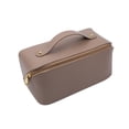 thumbnail image 1 of Bolsa de cosméticos de viaje, de piel sintética, multifuncional, impermeable, para guardar regalos únicos. Café, 1 of 8