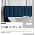 thumbnail image 4 of AUFANK Full Bed Frame Upholstered Platform with Wooden Slats, Noise-Free, Blue, 4 of 6