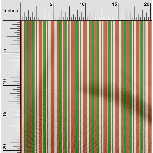 oneOone Cotton Jersey Orange Fabric Stripes Craft Projects Decor Fabric Printed By The Yard 58 Inch Wide