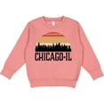 thumbnail image 2 of Inktastic Chicago Illinois Skyline Vintage Toddler Sweatshirt, 2 of 4