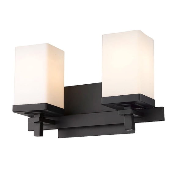Two Light Vanity Light in Modern Style 7.625 inches High By 13 inches Wide-Matte Black Finish Bailey Street Home 170-Bel-4313328