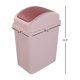 thumbnail image 3 of Bote de basura pequeño de 1.8 galones con tapa abatible, cubo de basura de plástico, rosa, 3 of 4