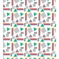 thumbnail image 3 of 90s Duvet Cover Set, Memphis Style Geometrical Illustration with Dots Barcode Triangle Shapes Retro Art, Decorative 3 Piece Bedding Set with 2 Pillow Shams, Queen Size, Coral Black, by Ambesonne, 3 of 3