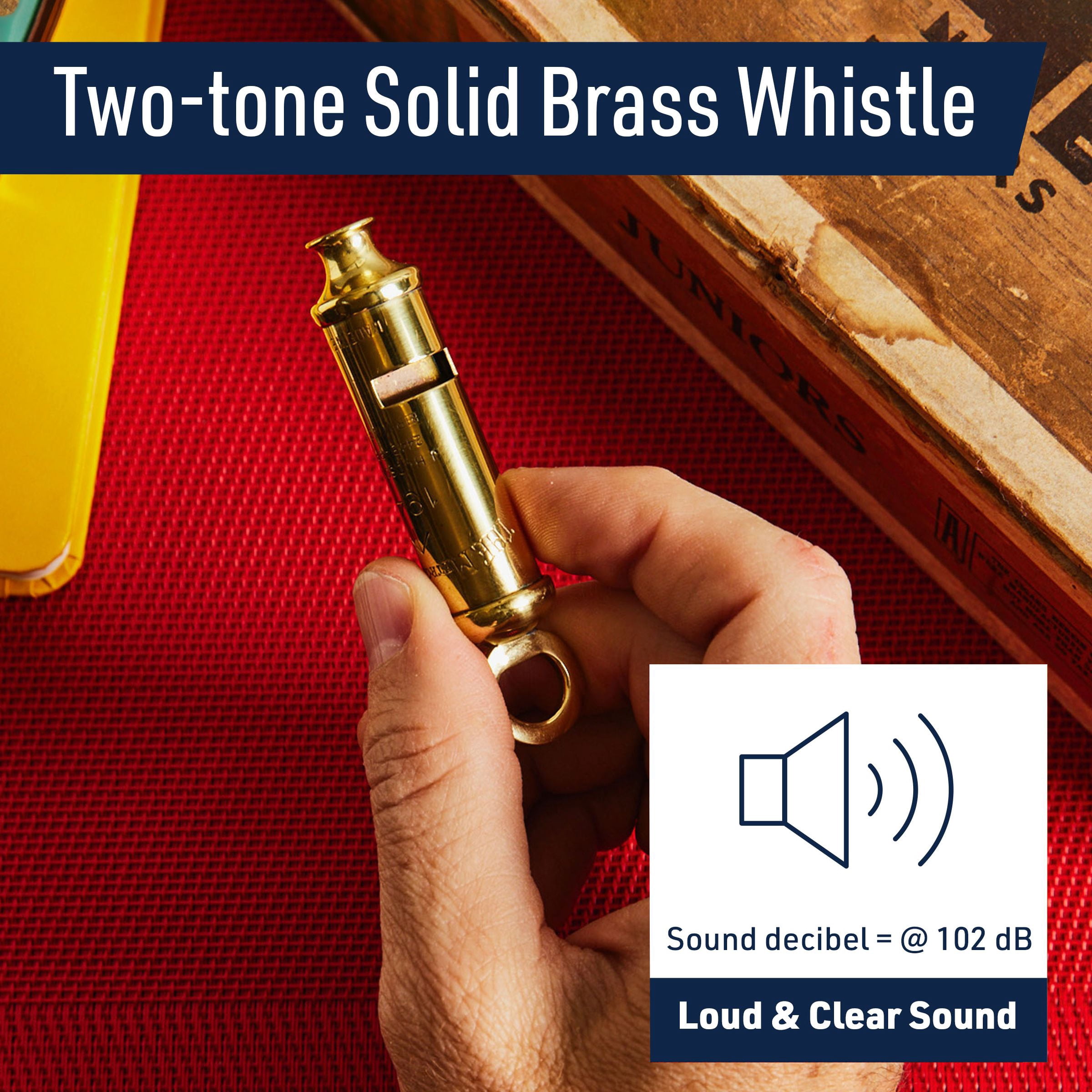 Kings County Tools Authentic London Police and WWII-Era Brass Whistle