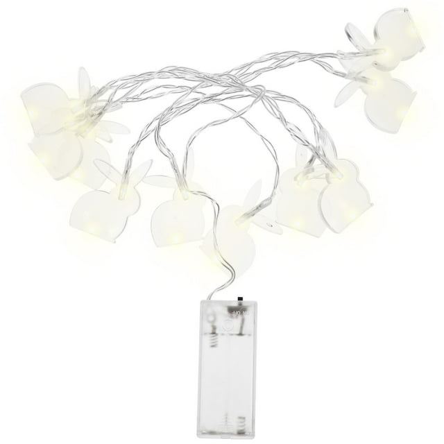 CIMAXIC Party 1 set of Easter Party Decoration Rabbit Decorative String Lights (No Battery),64.96"X2.17"X1.18"