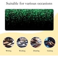 thumbnail image 3 of Green Glitter Gaming Mouse Pad 35 x 15.7 Inch Extended Large Size Desk Mat with NonSlip Rubber Base, Perfect for Home Office and Computer Use, 3 of 6