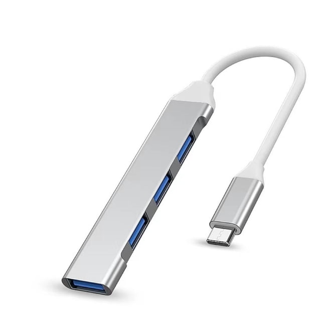 Baby Rabbit Knights USB 3.0 Hub, Ultradelgado Convertidor 4 en 1 Velocidad Ultra Alta Hub con 1 USB 3.0 Puertos de 5 Gbps y 3 USB 2.0 Puertos de 480Mpbs, Compatible con PC O Laptop