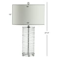 thumbnail image 4 of JONATHAN Y Cole 27.5" Modern Fused Glass Cylinder LED Table Lamp, Clear (Set of 2), JYL4016B-SET2, 4 of 7