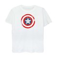 thumbnail image 1 of Captain America Civil  Mens Distressed Shield Cotton T-Shirt, 1 of 2