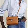 thumbnail image 1 of Marca SAVETTE, simetría de cuero genuino, 19 Nuevo Bolso de Hombro, bolso Simple para mujer, bolso cuadrado pequeño, bolsos de mano de fila Baguette, 1 of 4