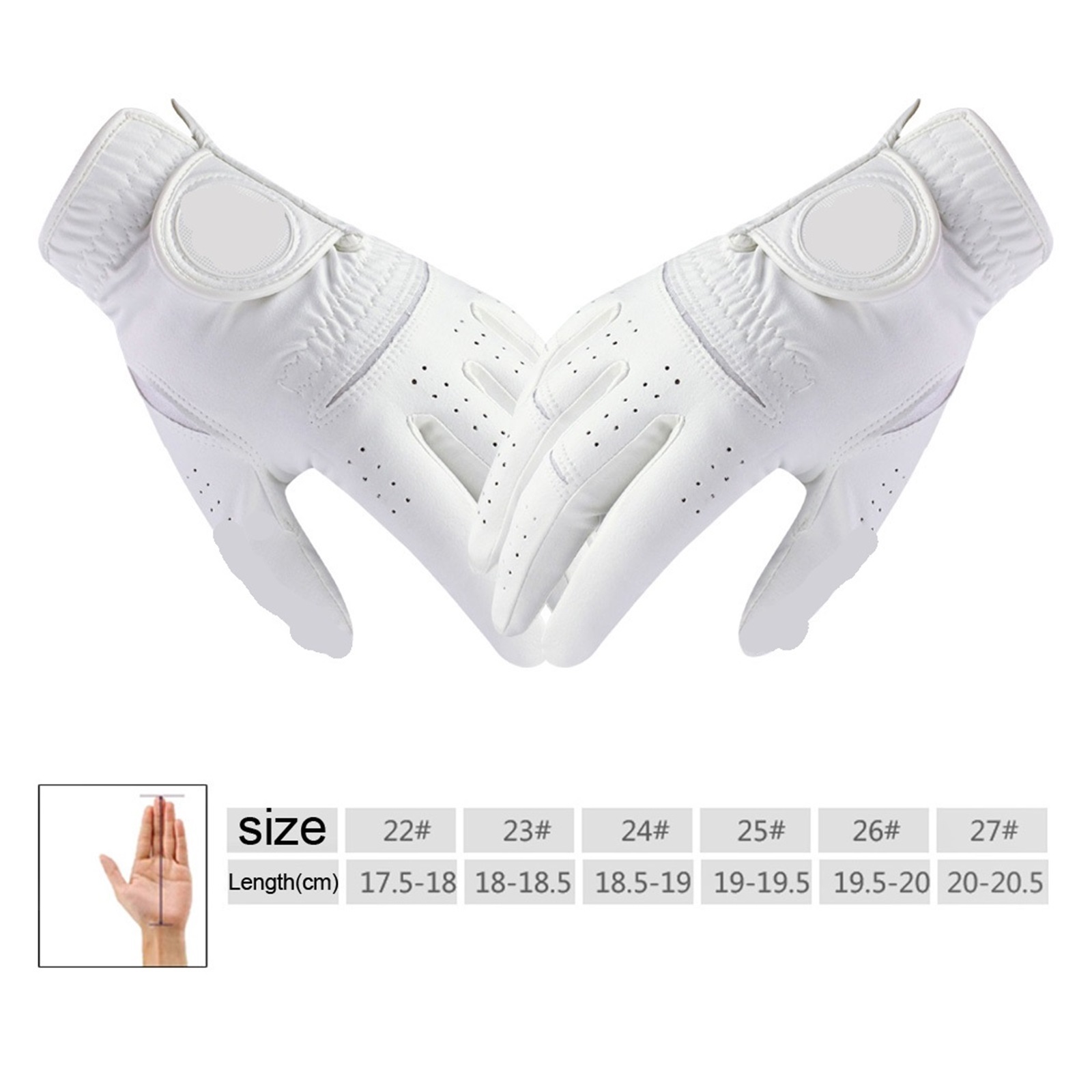 1Pair Men's Golf Gloves, Microfiber Cloth Soft Fit Sport Grip Durable Gloves ,Flexible and Comfortable