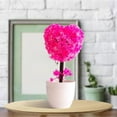 thumbnail image 4 of LUXLEVO Heart Shaped Bonsai Mini Potted for Home Desk White Ornamental Tabletop Earthy Home, 4 of 6