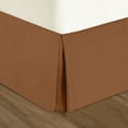 thumbnail image 2 of Nestl Easy Fit 14” inch Tailored Drop Pleated Microfiber Bed Skirt Dust Ruffle, Twin, Mocha Brown, 2 of 4