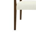 thumbnail image 3 of Christopher Knight Home Mid-Century Modern Rattan Dining Chairs, Upholstered Armchairs, Solid Wood, Walnut+Beige, Set of 2, 3 of 7