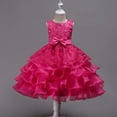 thumbnail image 6 of XEGLSBU Dresses for Girls 10-12 Years Old Fancy Sparkling Party Dress for Girls Glimmering Sequin Party Gown with Skirt for Stage Performances(3 15Y) Hot Pink Size 14-15 Years, 6 of 7