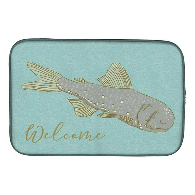 Carolines Treasures BB8550DDM Fish Welcome Dish Drying Mat