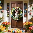 thumbnail image 1 of CaiYueKe Easter Door Cover Curtain Decoration Spring Holiday Party Decor for Home Front Door Wall Hanging Welcome Sign with Bunny Eggs Floral Pattern Festive Celebration Indoor Outdoor Seasonal, 1 of 7