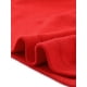 thumbnail image 5 of BLUSA RUCHADA PARA MUJERES CHIC CON BOTONES DECORATIVOS, CUELLO EN V, MANGAS 3/4, TEJIDO SÓLIDO, TAMAÑO 3XL, ROJO, 5 of 6